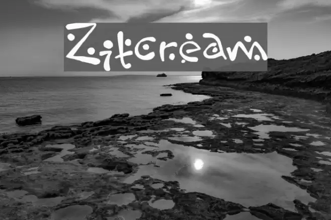 Zitcream Font examples