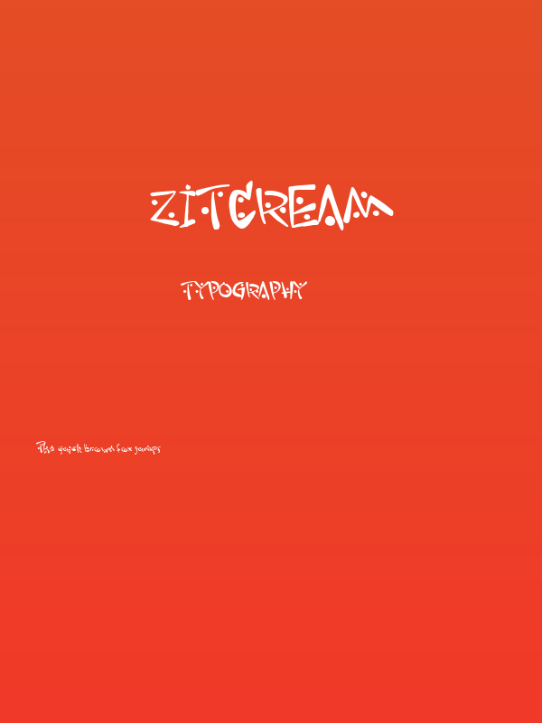 Zitcream Poster