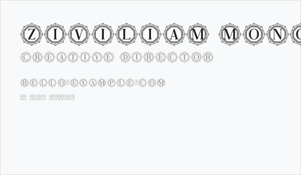 Ziviliam Monogram Business Card