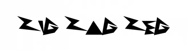 zig zag zeg  Free Fonts Download
