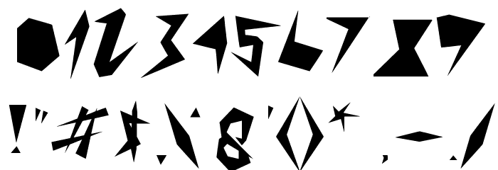 zig zag zeg Font Alte caractere