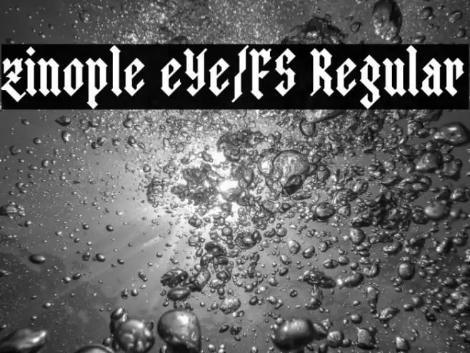 zinople eYe/FS Regular Font examples
