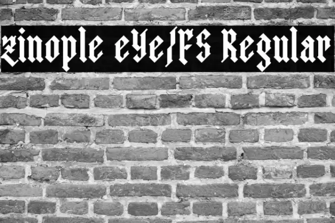 zinople eYe/FS Regular Font examples