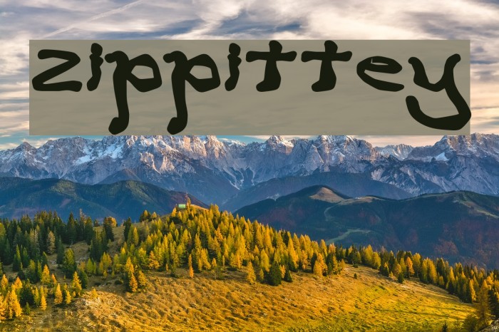 zippittey Font examples