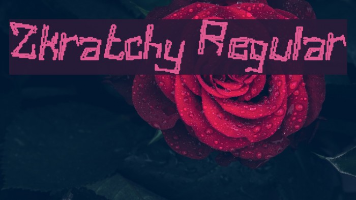 Zkratchy Regular Font examples