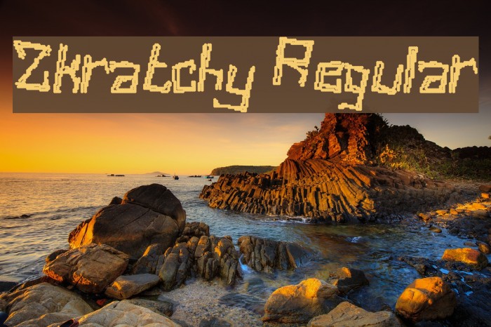 Zkratchy Regular Font examples