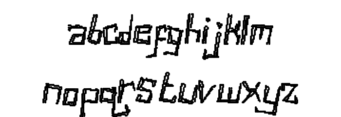 Zkratchy Regular Font LOWERCASE