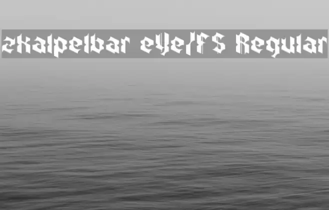 zkalpelbar eYe/FS Regular Font examples