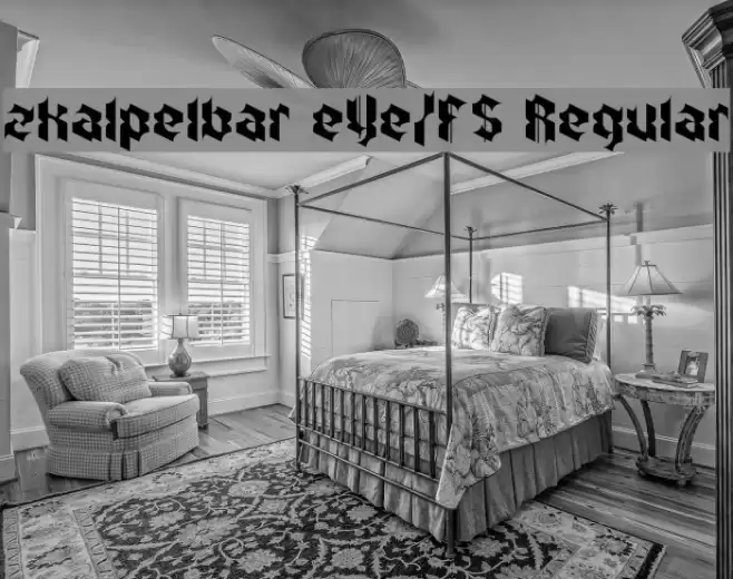 zkalpelbar eYe/FS Regular Font examples