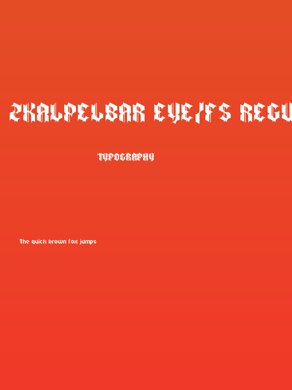 zkalpelbar eYe/FS Regular Poster