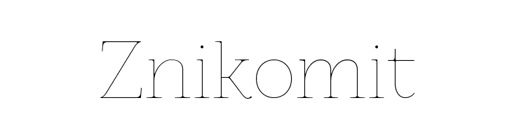 Znikomit  フリーフォントのダウンロード