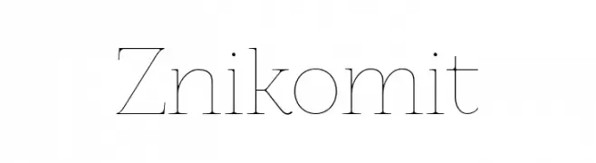 Znikomit  font caratteri gratis