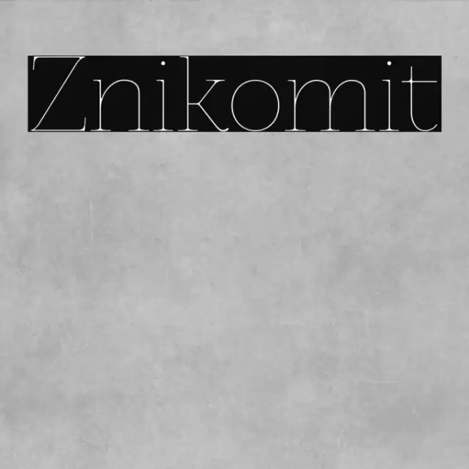 Znikomit Font examples