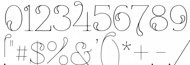 ZnikomitNo24 Thin Font OTHER CHARS