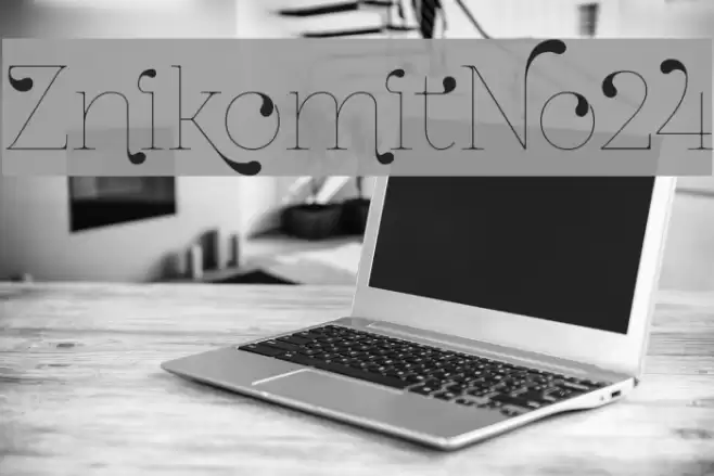 ZnikomitNo24 Font examples