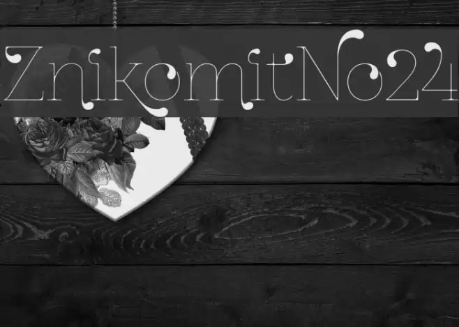 ZnikomitNo24 Font examples