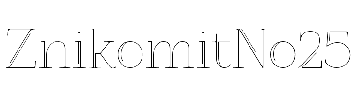 ZnikomitNo25 Font