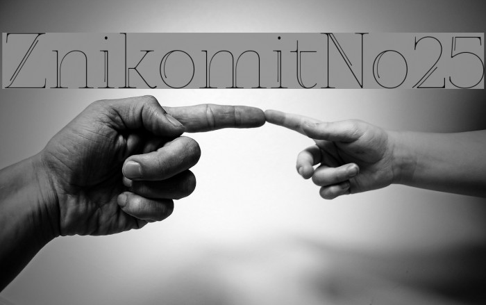 ZnikomitNo25 Font examples