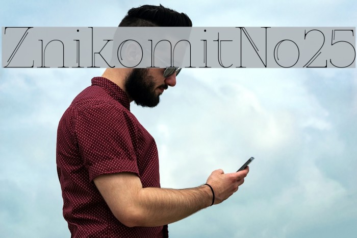 ZnikomitNo25 Font examples