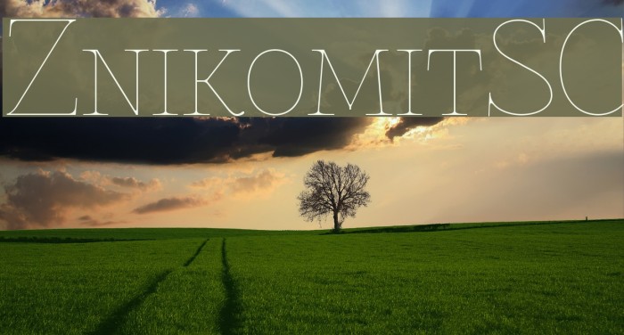 ZnikomitSC Font examples