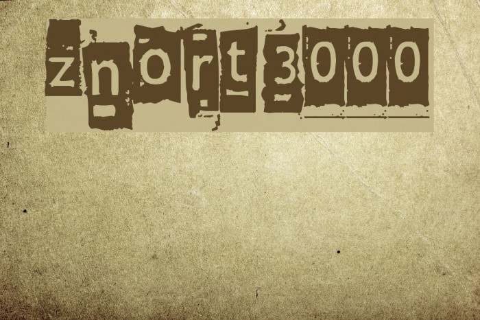 Znort3000 Font examples