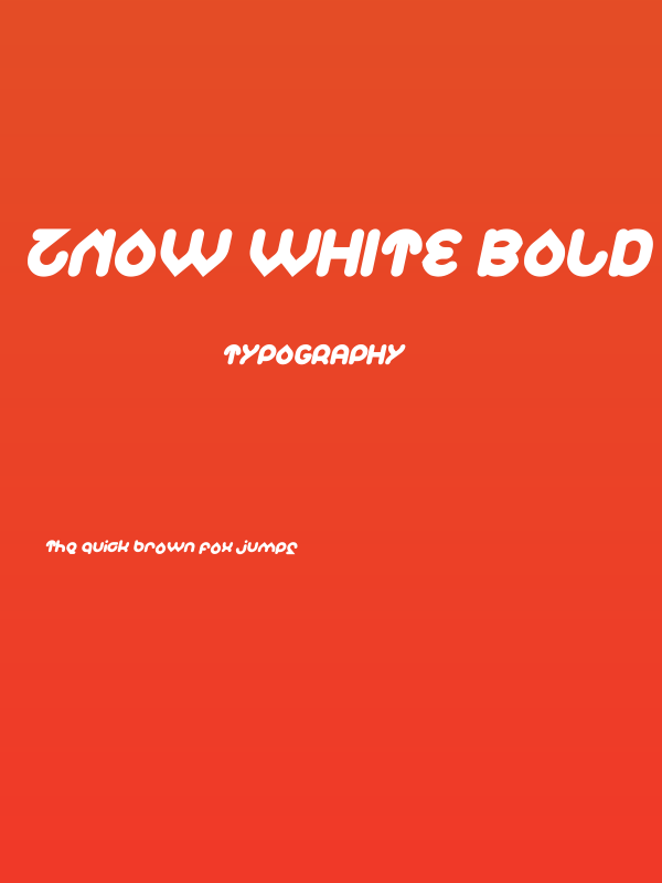 Znow White Bold Italic Poster
