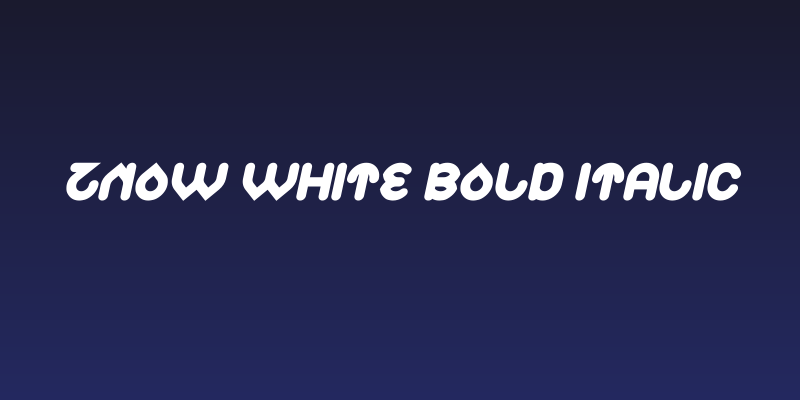 Znow White Bold Italic Social Header