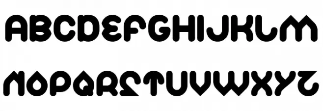 Znow White Bold フォント 大文字