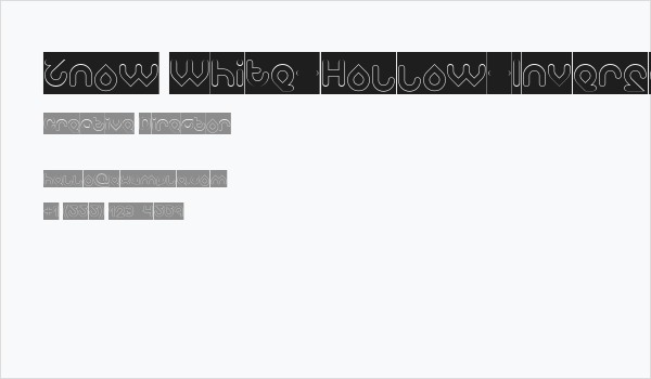 Znow White-Hollow-Inverse Business Card