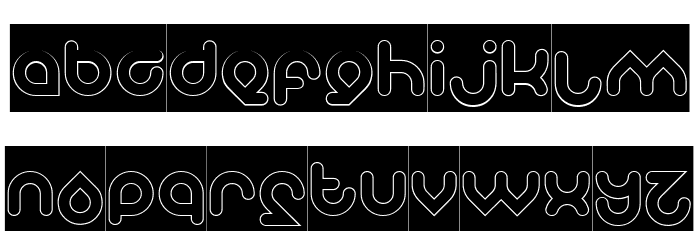 Znow White-Hollow-Inverse Font LOWERCASE