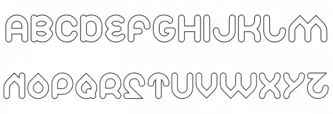 Znow White-Hollow Schriftart Groß