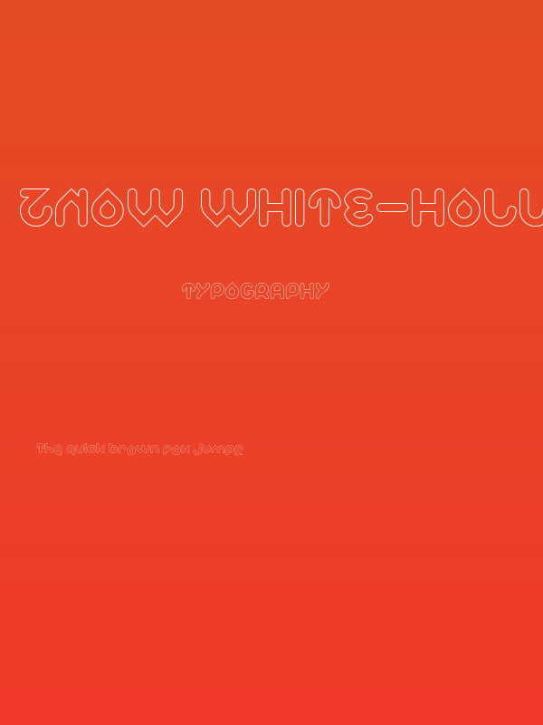 Znow White-Hollow Poster