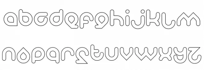 Znow White-Hollow خط أحرف صغيرة