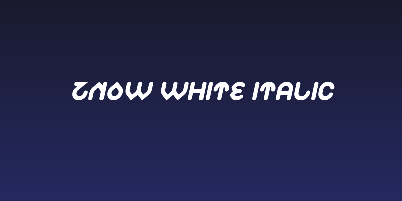 Znow White Italic Social Header
