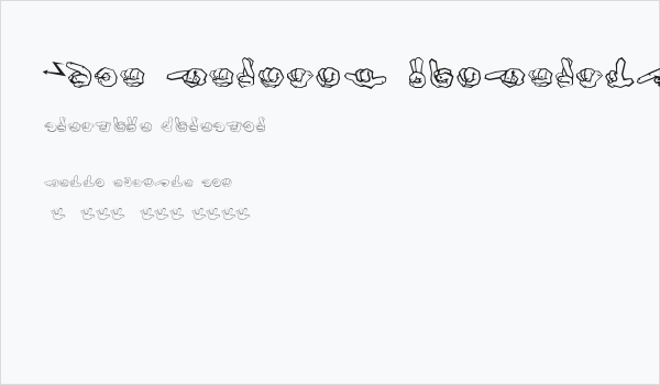 ZOE GERMANY Fingeralphabet Graffiti Business Card