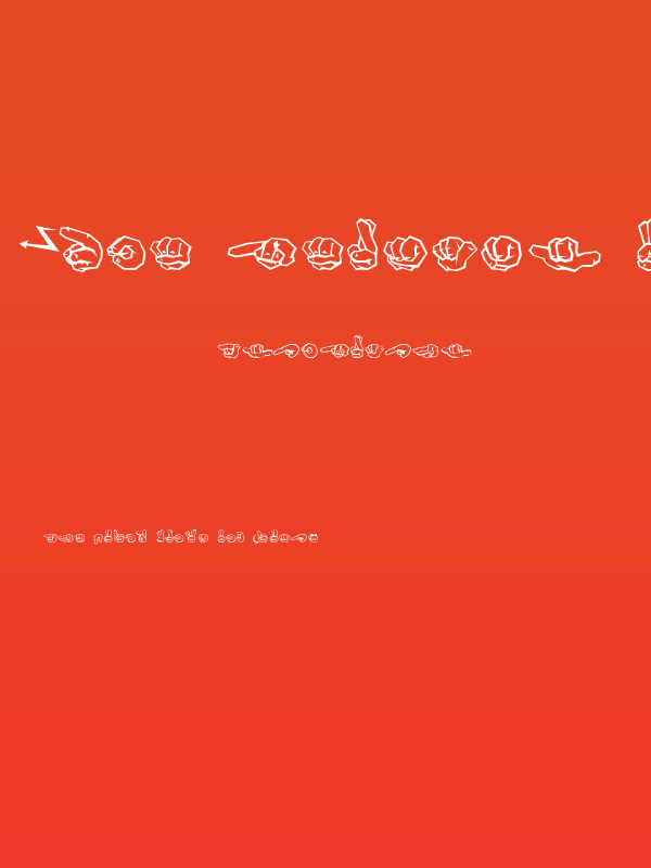 ZOE GERMANY Fingeralphabet Graffiti Poster