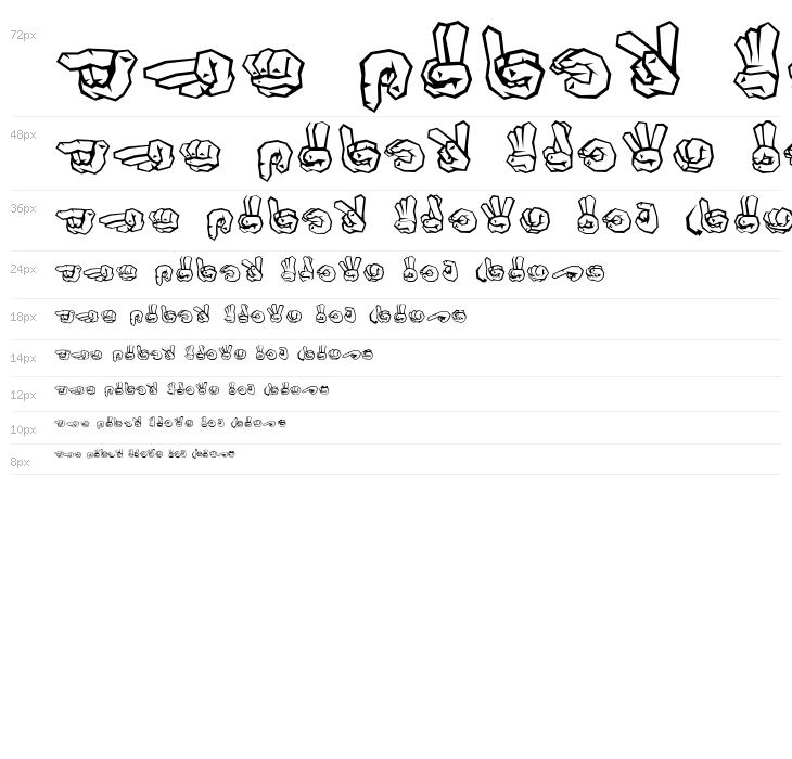 ZOE GERMANY Fingeralphabet Graffiti Waterfall