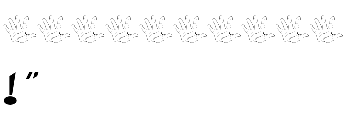 ZOE Germany Fingeralphabet Regular Font OTHER CHARS