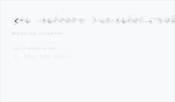 ZOE Germany Fingeralphabet Regular Business Card