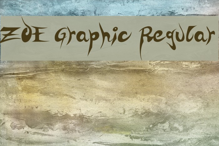 ZOE Graphic Regular Font examples