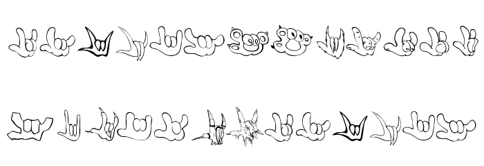 ZOE ILYhands 1.0 Font LOWERCASE