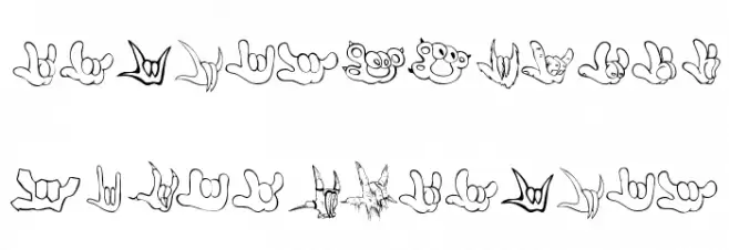 ZOE ILYhands 1.0 Fuentes MINÚSCULAS