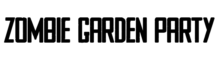 ZOMBIE GARDEN PARTY  font caratteri gratis