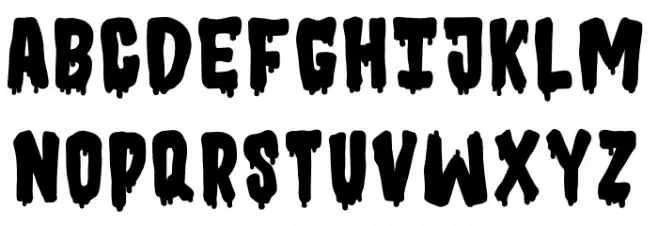 ZOMBIE MANSION फ़ॉन्ट अपरकेस