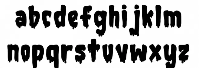 ZOMBIE MANSION फ़ॉन्ट लोअरकेस