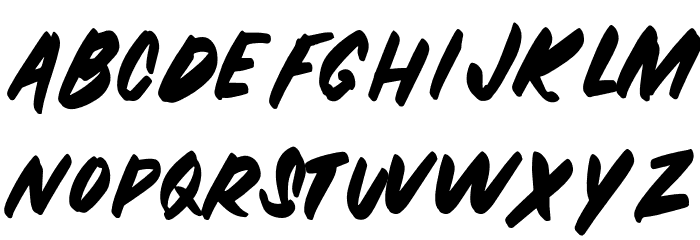 ZOMBIE-Regular Font LOWERCASE