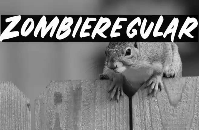 ZOMBIE-Regular Font examples
