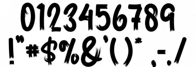 ZOMBIE Font OTHER CHARS