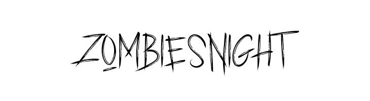 ZOMBIES NIGHT  Frei Schriftart Herunterladen