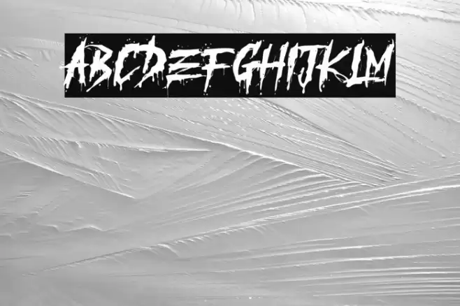 ZOMBIES REBORN Font examples